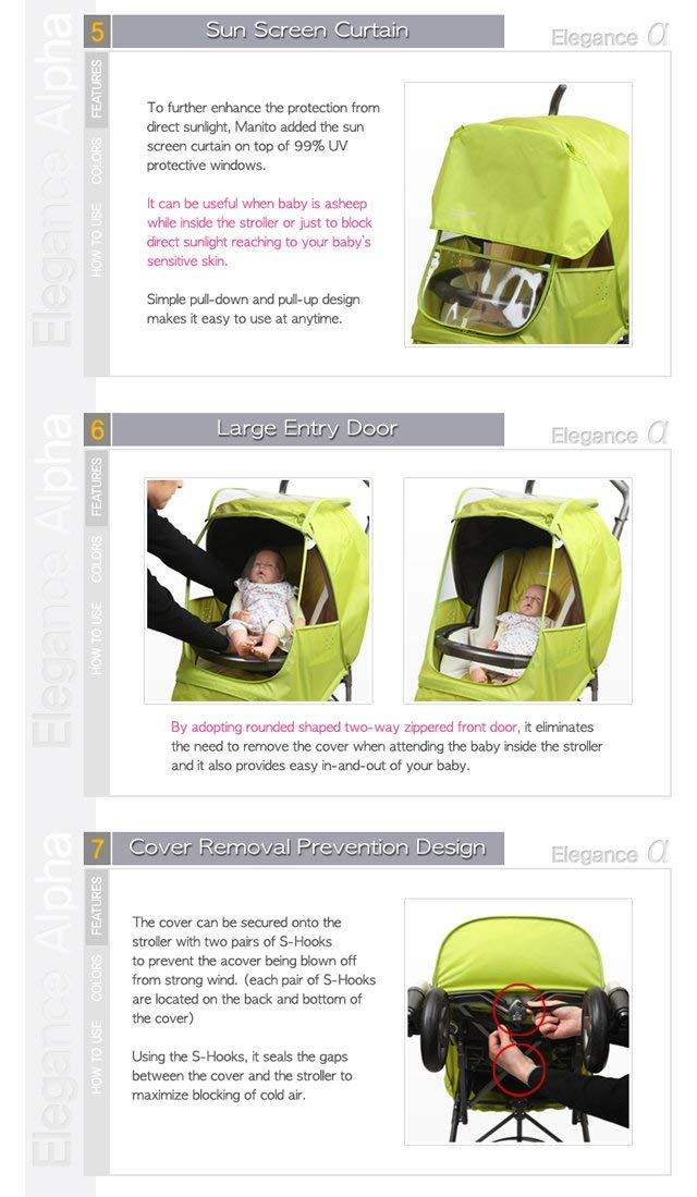 Manito Elegance Alpha Small foot-cover demonstrates roomy feet space for comfort.