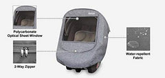 Dual zipper entry on Manito Melange shield for quick baby access