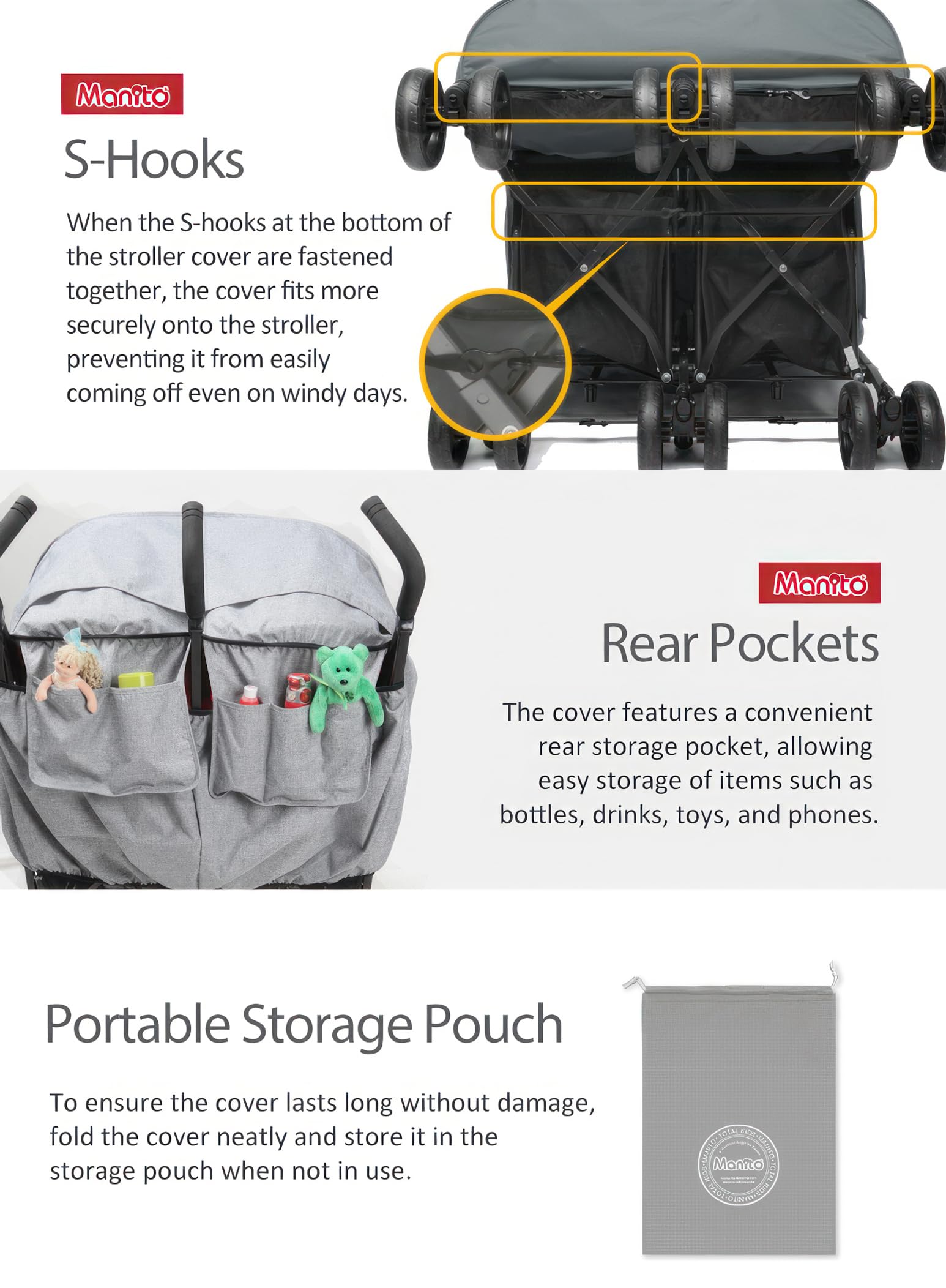 Manito Melange Shield has easy two-way zipper entry for quick access