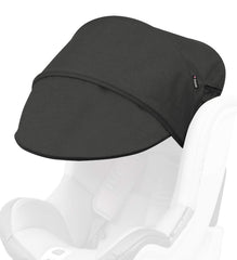 Manito Sun Shade Extender on a charcoal car seat provides UPF 50+ sun protection