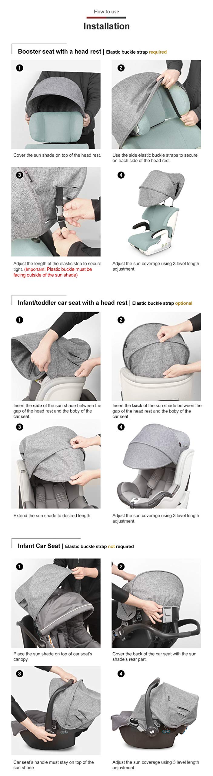 Manito Sun Shade Extender flexible frame maintains shape during use