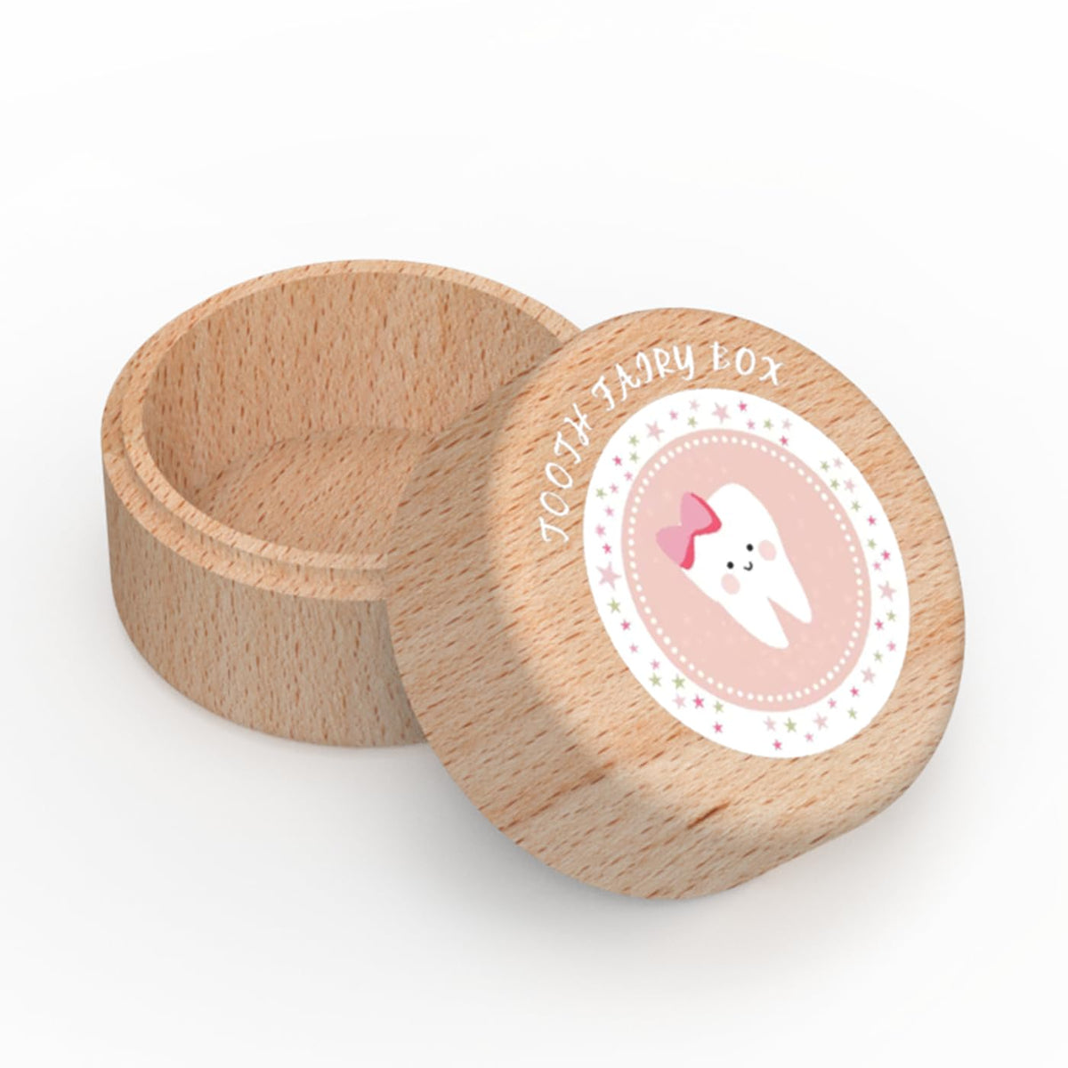 mankafre Tooth Fairy Box in beech wood finish offering durable keepsakes