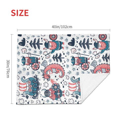 Mantaiyuan fleece baby blanket shows 30x40 inch size for easy coverage.