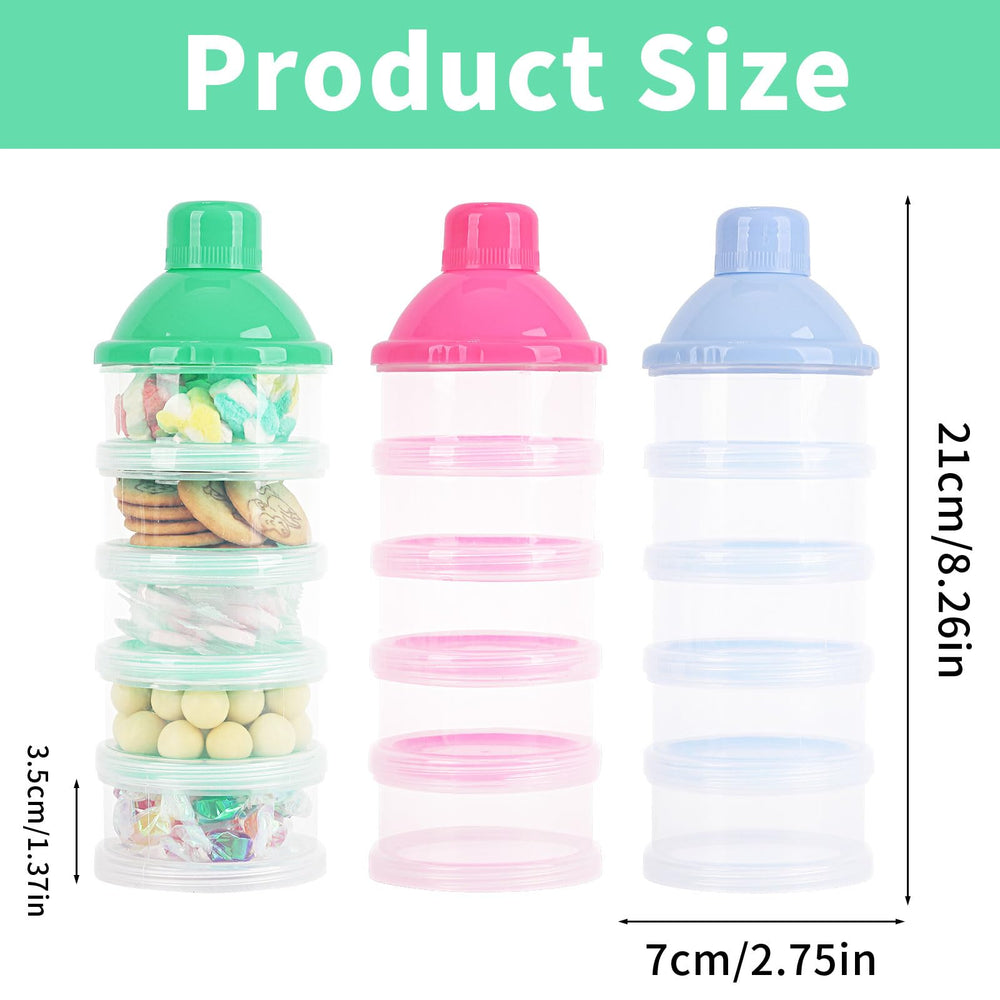 Manwetye 5-layer milk powder dispenser compact design fits in bags for daycare.