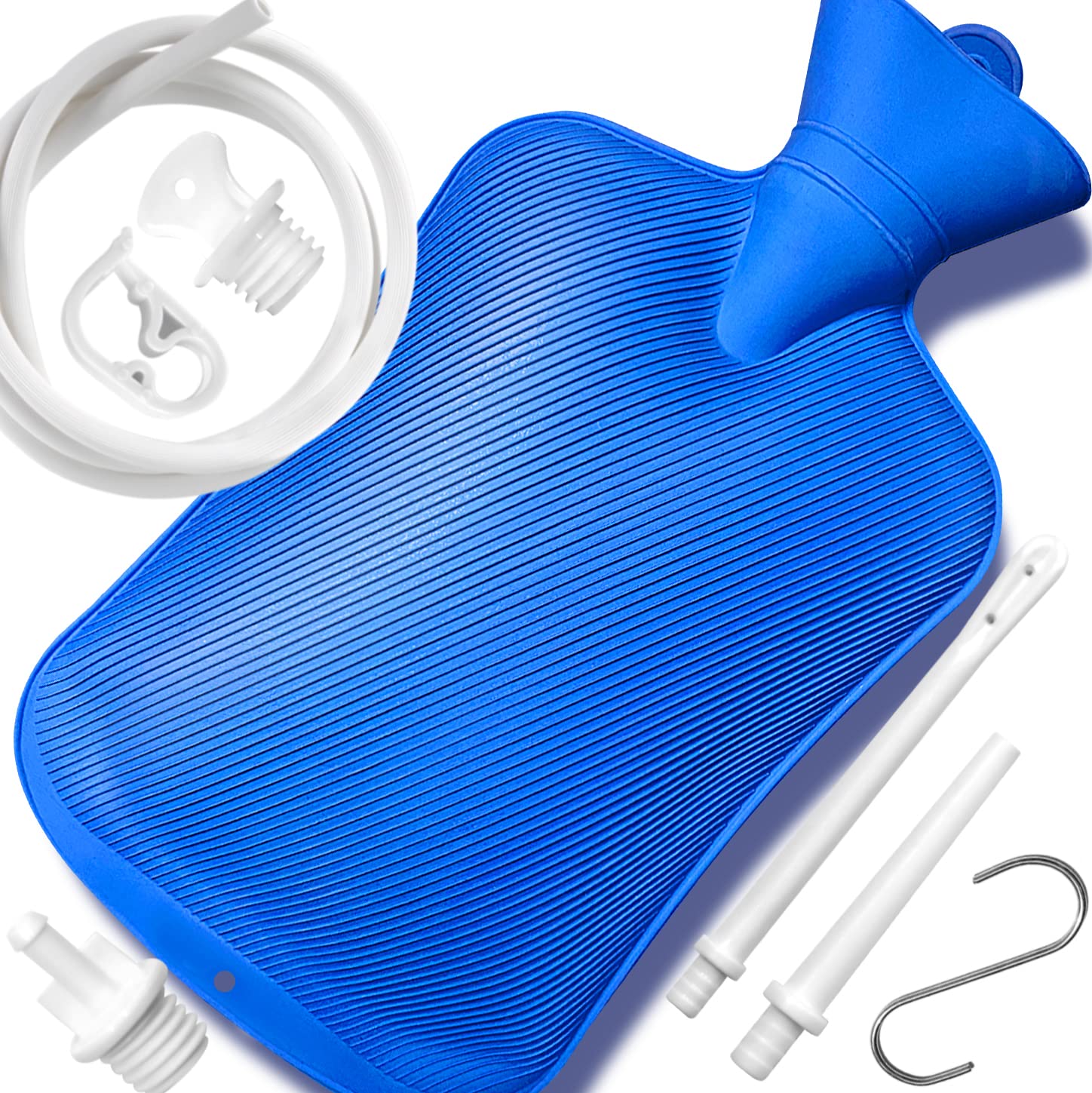 Maopotoufu 2qt blue enema bag for reliable home use.