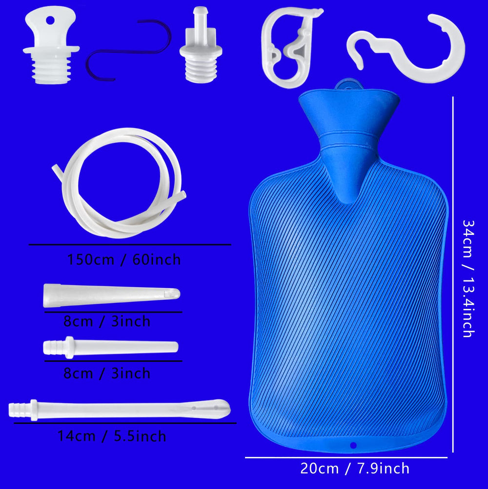 Maopotoufu enema bag with 60-inch silicone hose for flexible positioning.