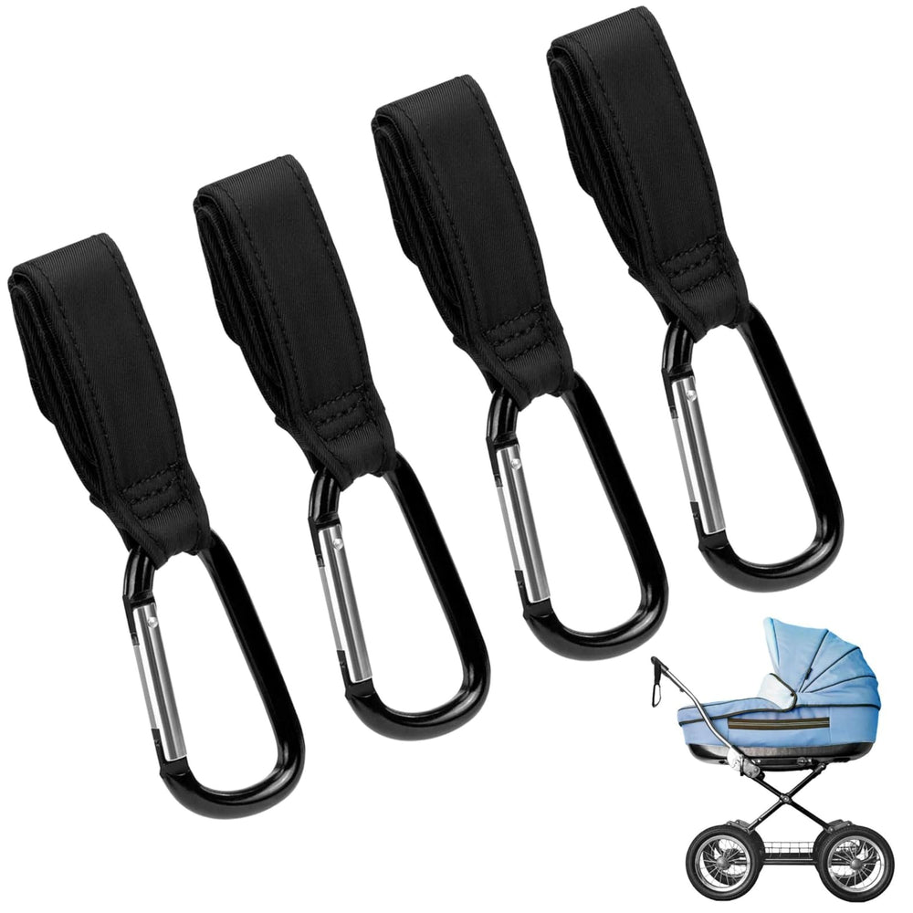 Maplefield carabiner clip stroller attachment helps hands-free carry.