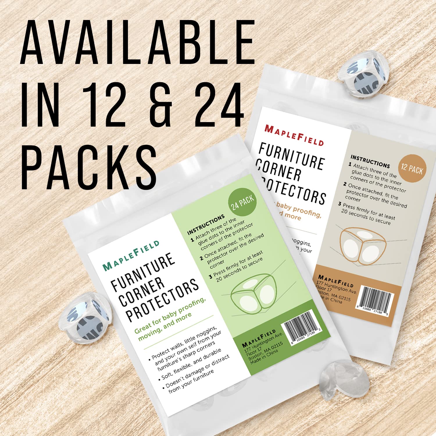 Maplefield easy-install corner protector kit enables quick, tool-free setup in busy homes.