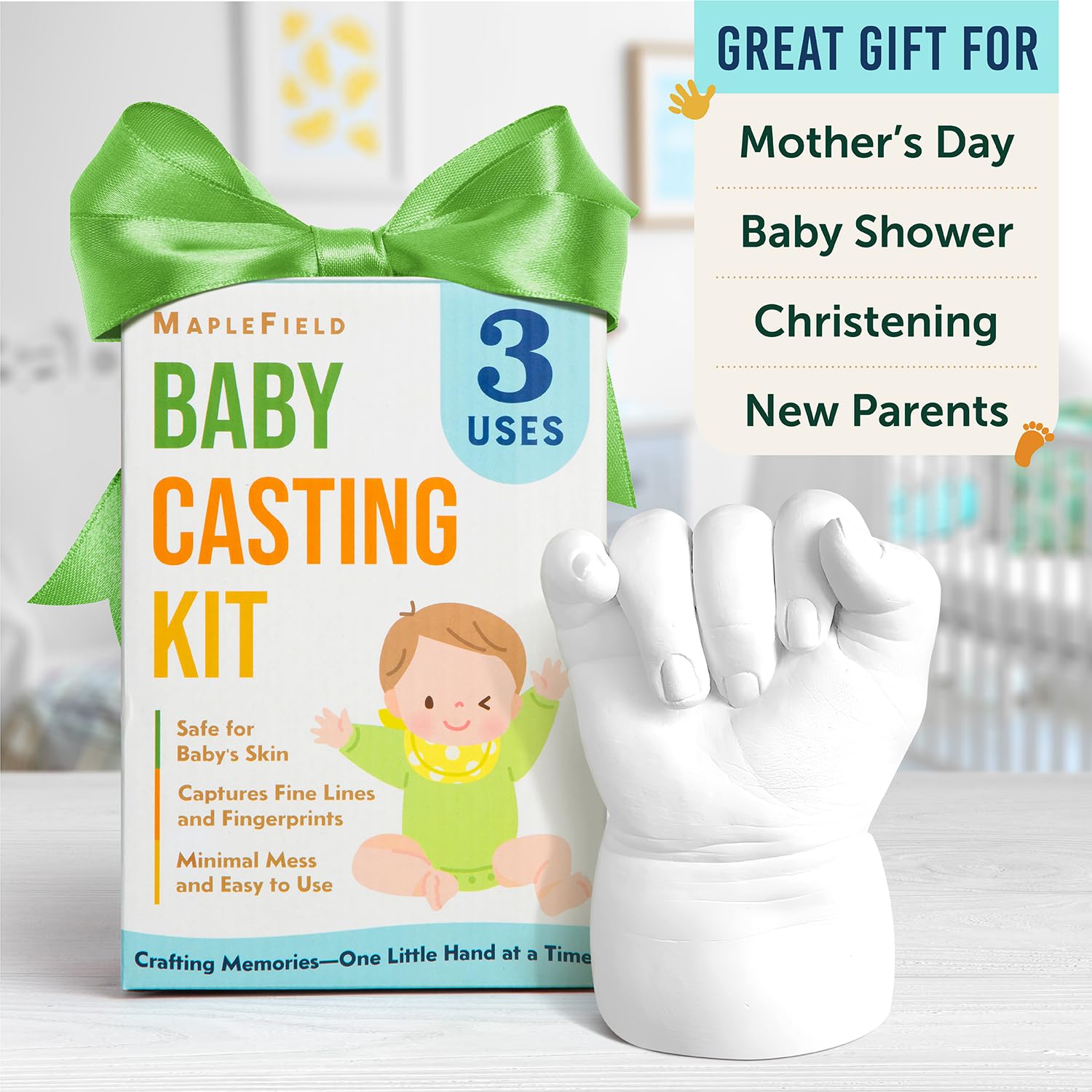 Maplefield giftable kit ideal for baby showers and registries.