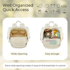 MAPLELILY changing pad inside enables quick, hygienic diaper changes on the go
