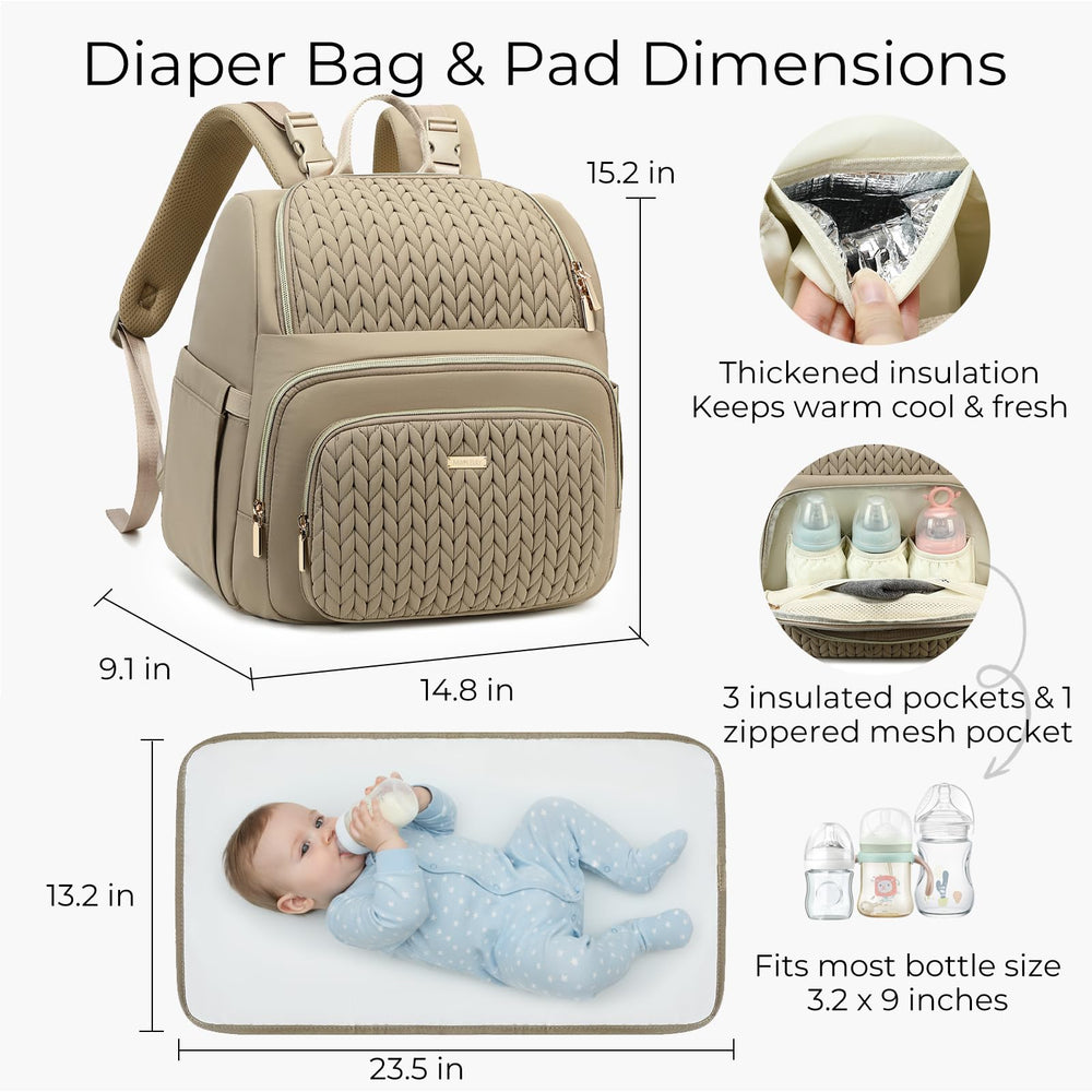 MAPLELILY Diaper Bag Ergonomic Strap design reduces fatigue during long outings