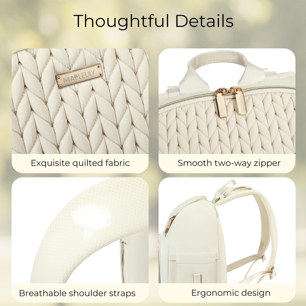 MAPLELILY diaper bag in park-travel scenarios demonstrates versatile parenting solution