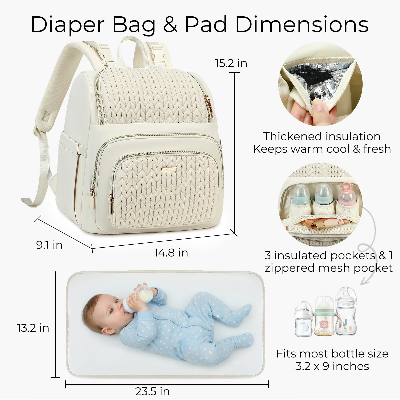 MAPLELILY stroller strap attachment keeps the bag secure while shopping