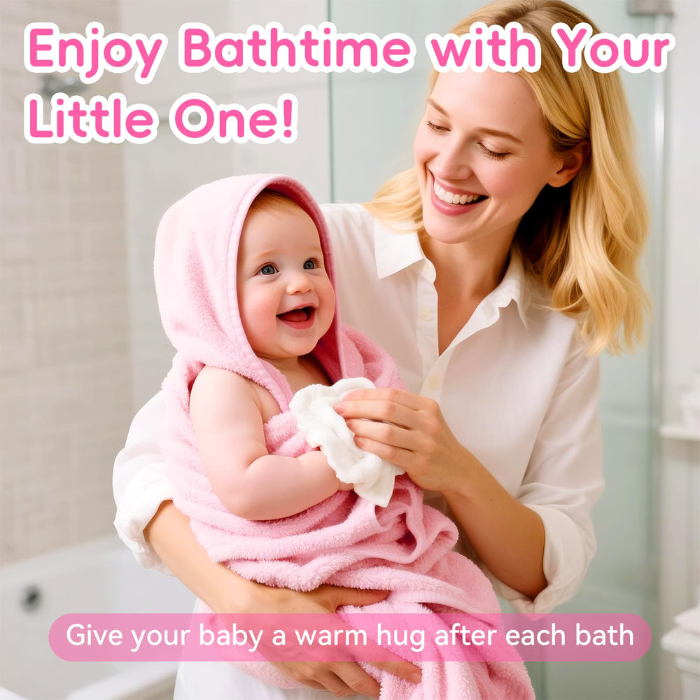 Maqsai soft polyester baby towel, absorbent and gentle on delicate skin.
