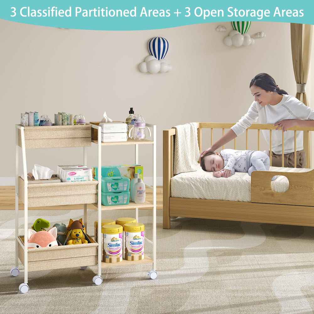 Marbyraz diaper caddy metal frame provides sturdy daily support
