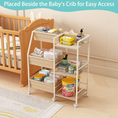 Marbyraz diaper caddy right shelves store bulkier items for quick access