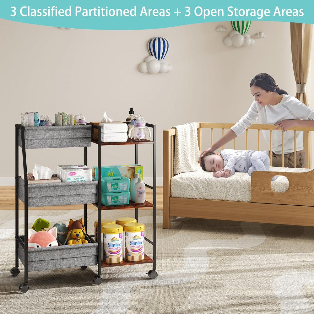 Marbyraz diaper caddy metal frame ensures durable daily use