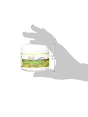 Application areas for Margarita Naturalmente Wild Sweet Potato Cream on chest, abdomen, and joints.