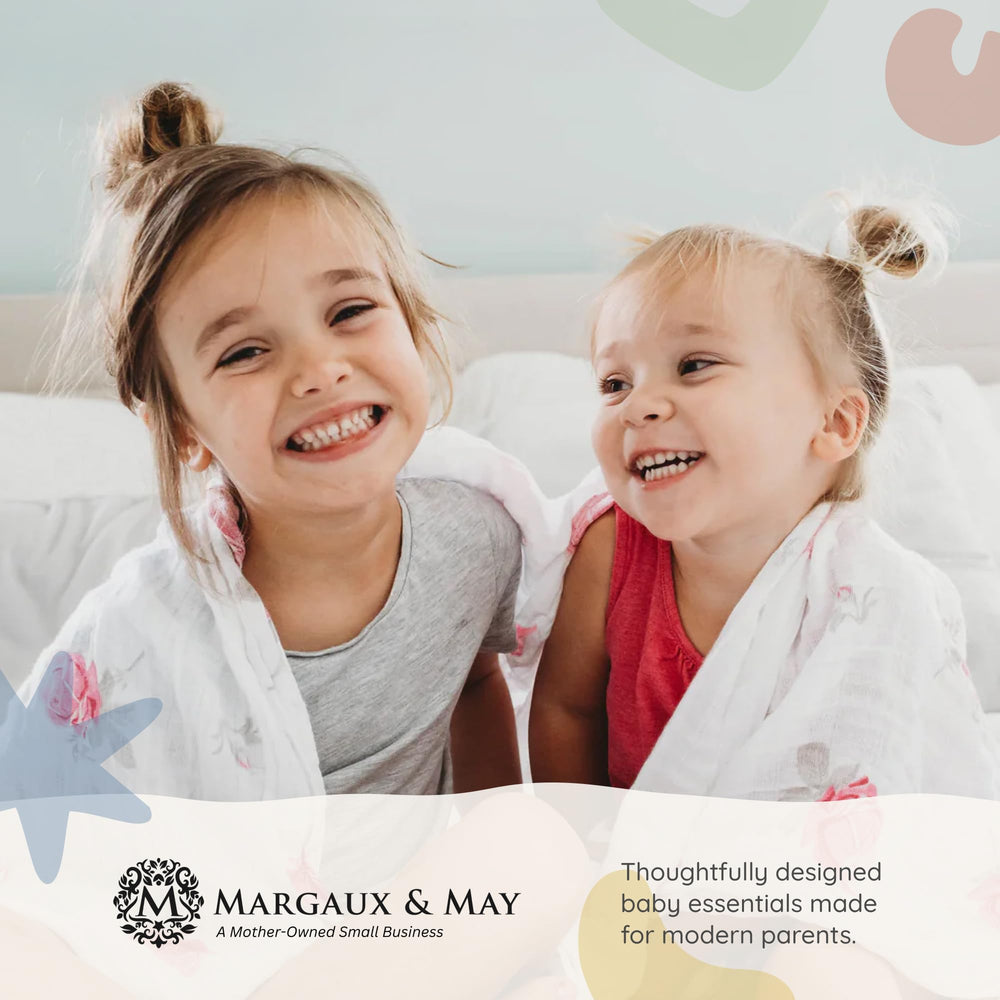 Margaux & May fits most crib mattresses 52x28 inches with up to 11 inch depth