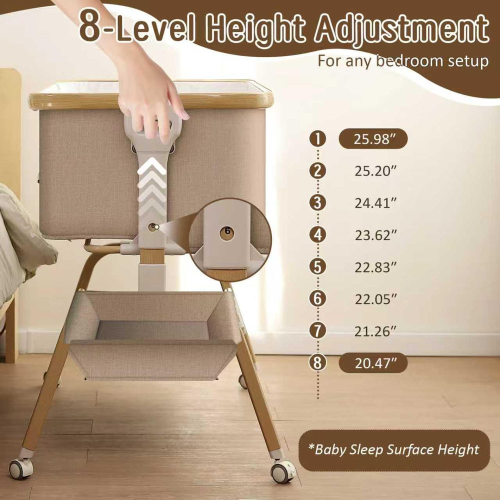 Mariserenity detachable portable crib lets you move sleep space anywhere.