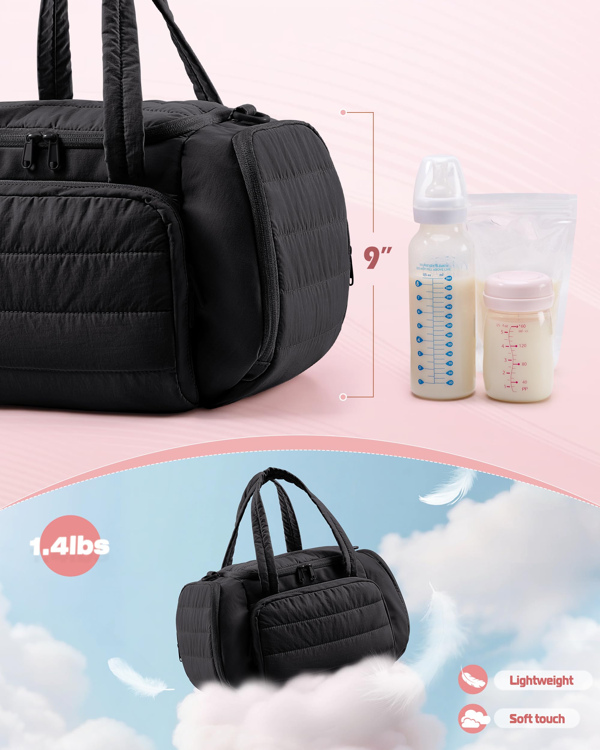 Marscamd pump bag with cooler pocket keeps bottles at temp during transport