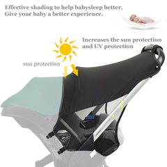 Marsheepy sunshade extension with UV protection for sunny stroller outings