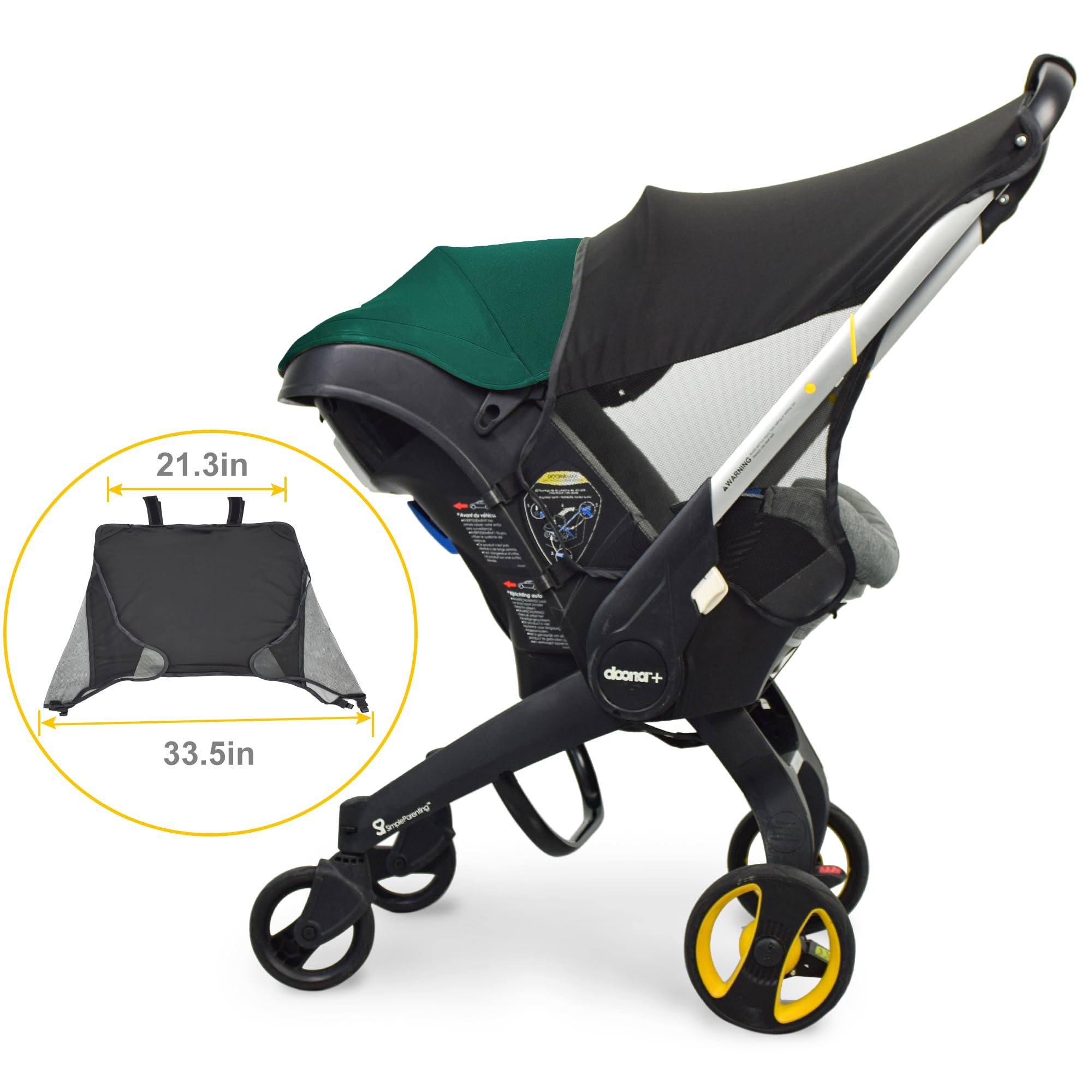 Marsheepy sunshade extension washable by hand or machine for easy care