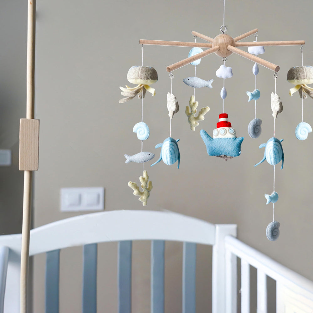 Marsrut baby room decor wooden frame creates a warm, inviting vibe.