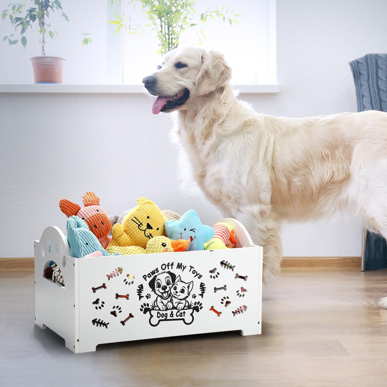 Marsui wooden dog toy bin assembly process and sturdy construction details