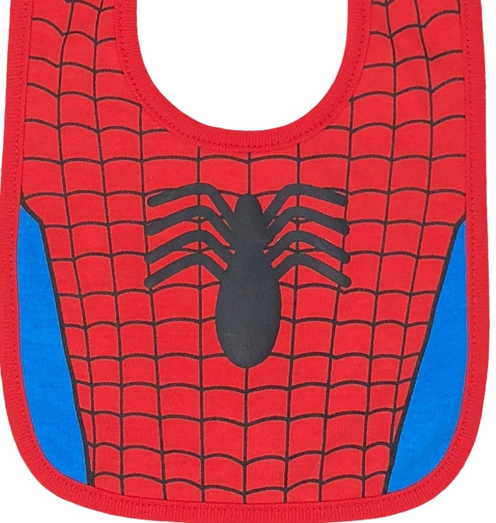 Marvel Avengers bib with Thor print catches messes at snack time.