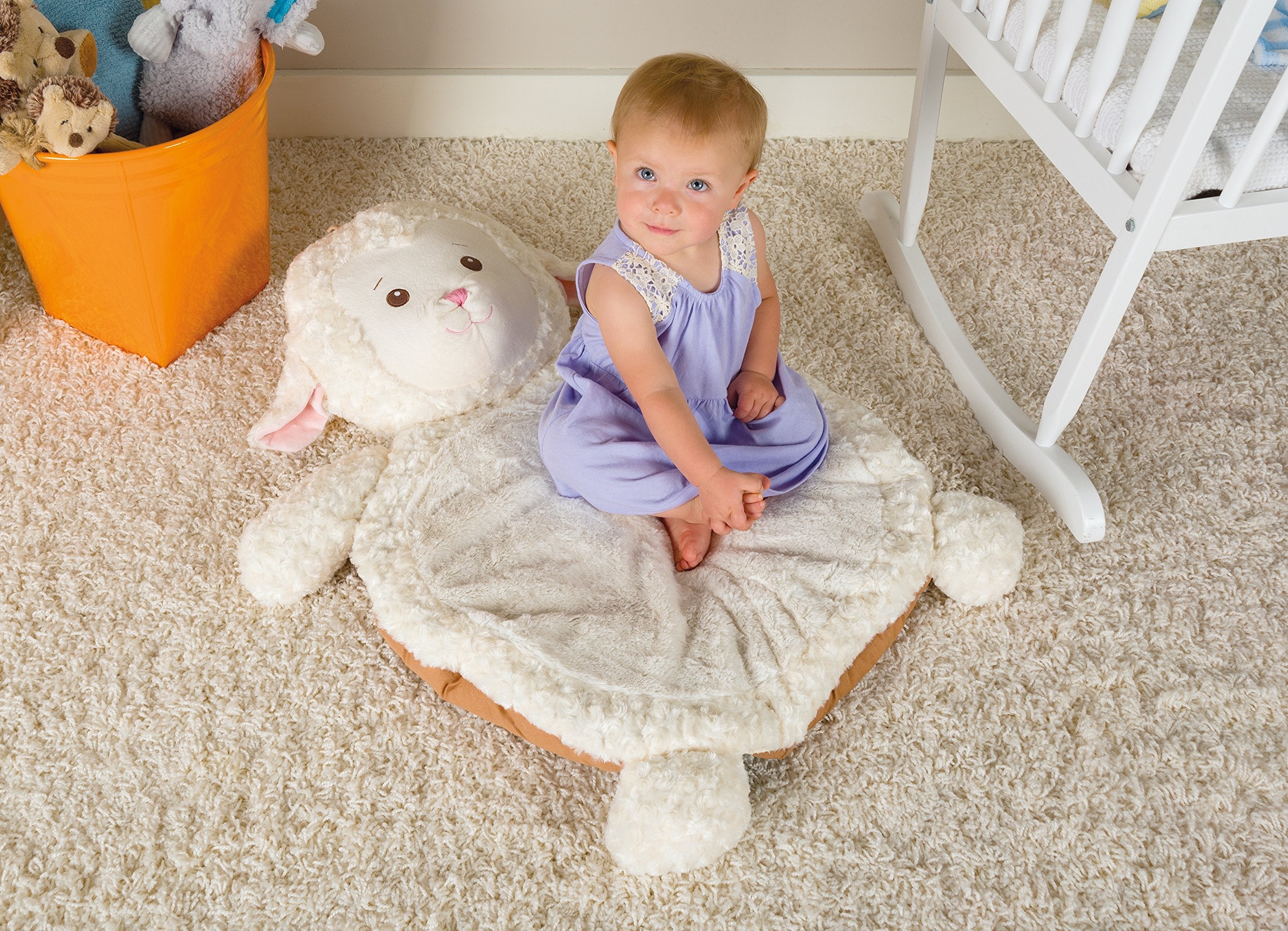 Mary Meyer Bestever Baby Mat Lamb - machine washable on delicate cycle for simple cleanup.