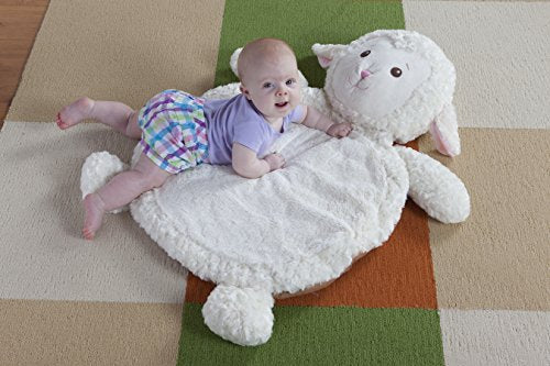 Mary Meyer Bestever Baby Mat Lamb - stitched eyes add friendly appeal during supervised play.