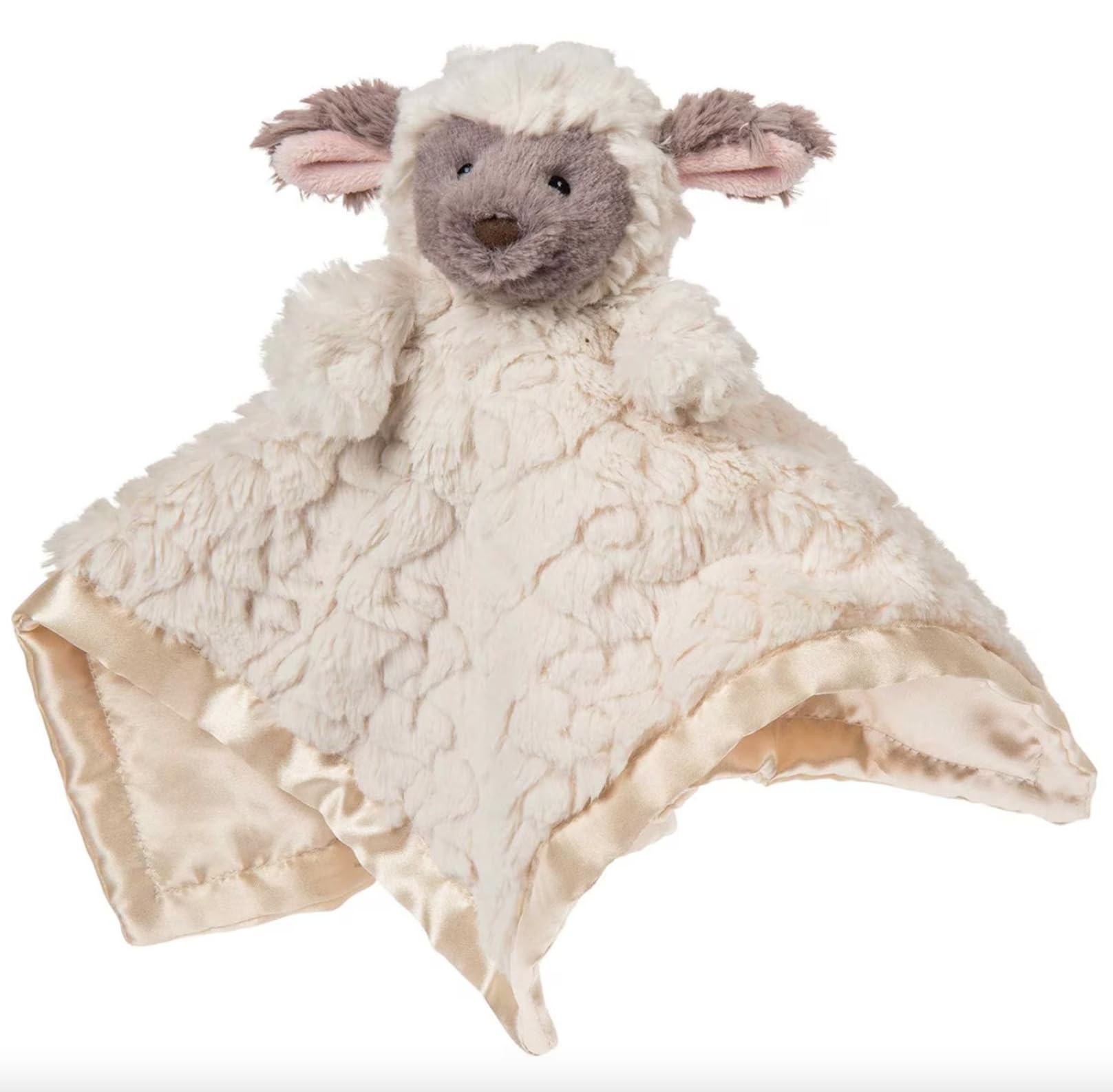 Mary Meyer Putty Lamb blanket front view for cozy, secure snuggles.