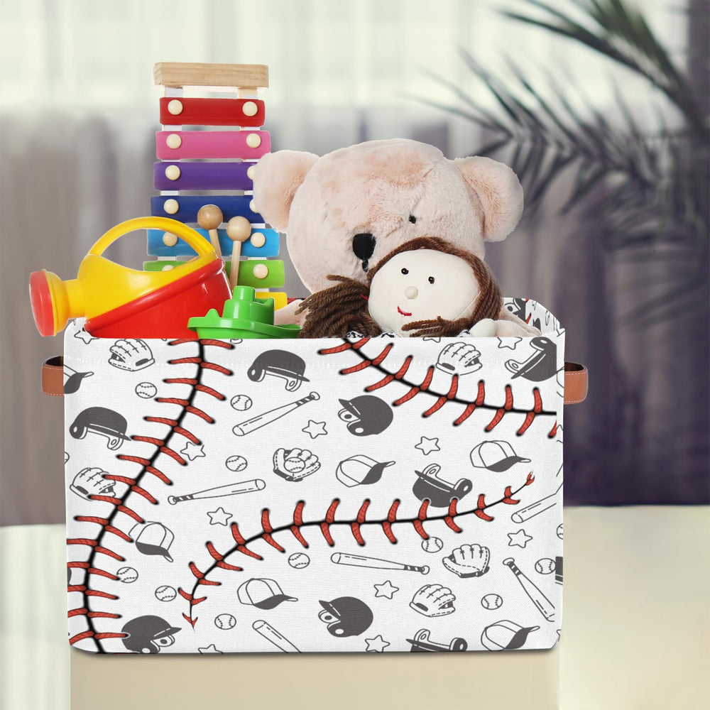 MARYHFENVA baseball storage basket in kids room decor