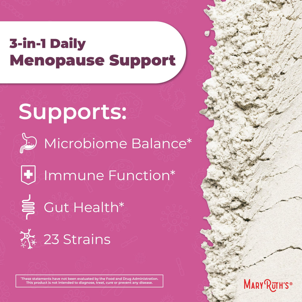 MaryRuth Organics 23-strain blend supports gut health.
