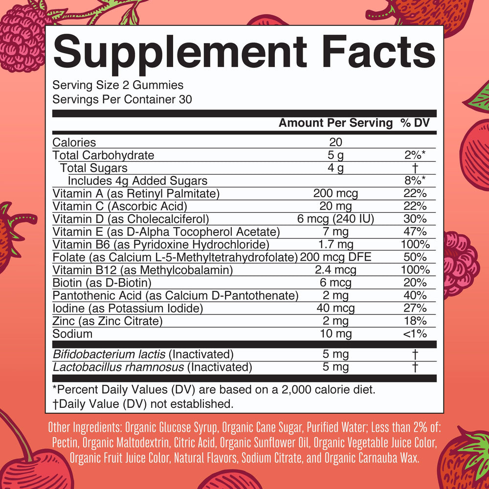 MaryRuths Kids Multivitamin Gummies berry flavor chew for immune support