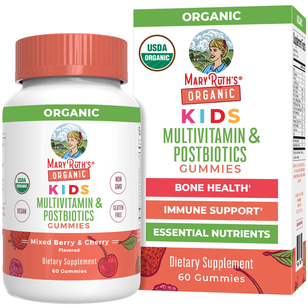 MaryRuths Kids Multivitamin Gummies bottle for daily nutrition support