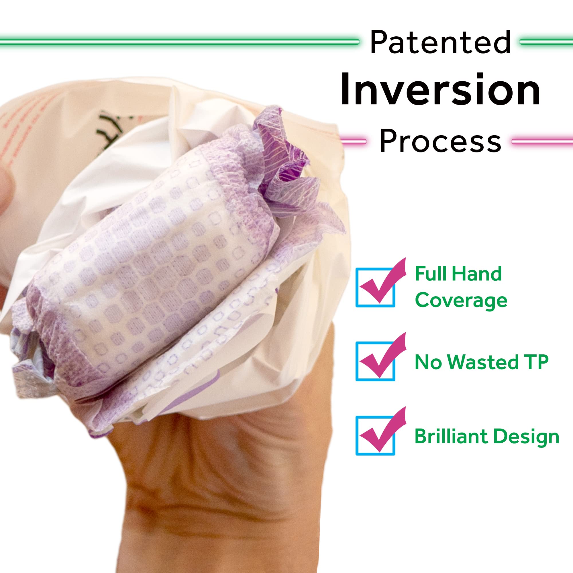 MaskIT white opaque disposal bag blends with trash discreetly.