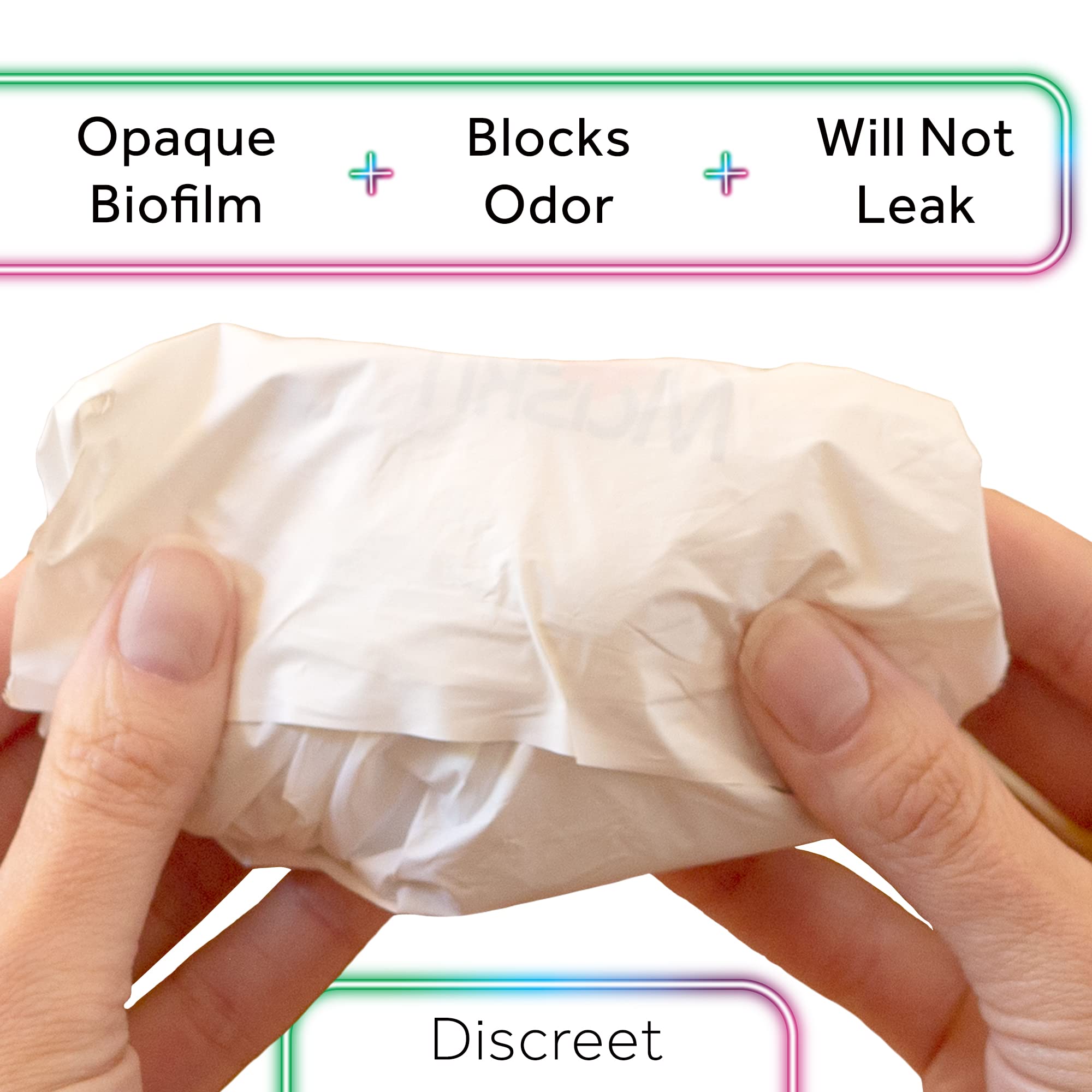 MaskIT disposal bag uses plant-based materials for eco-friendly disposal.