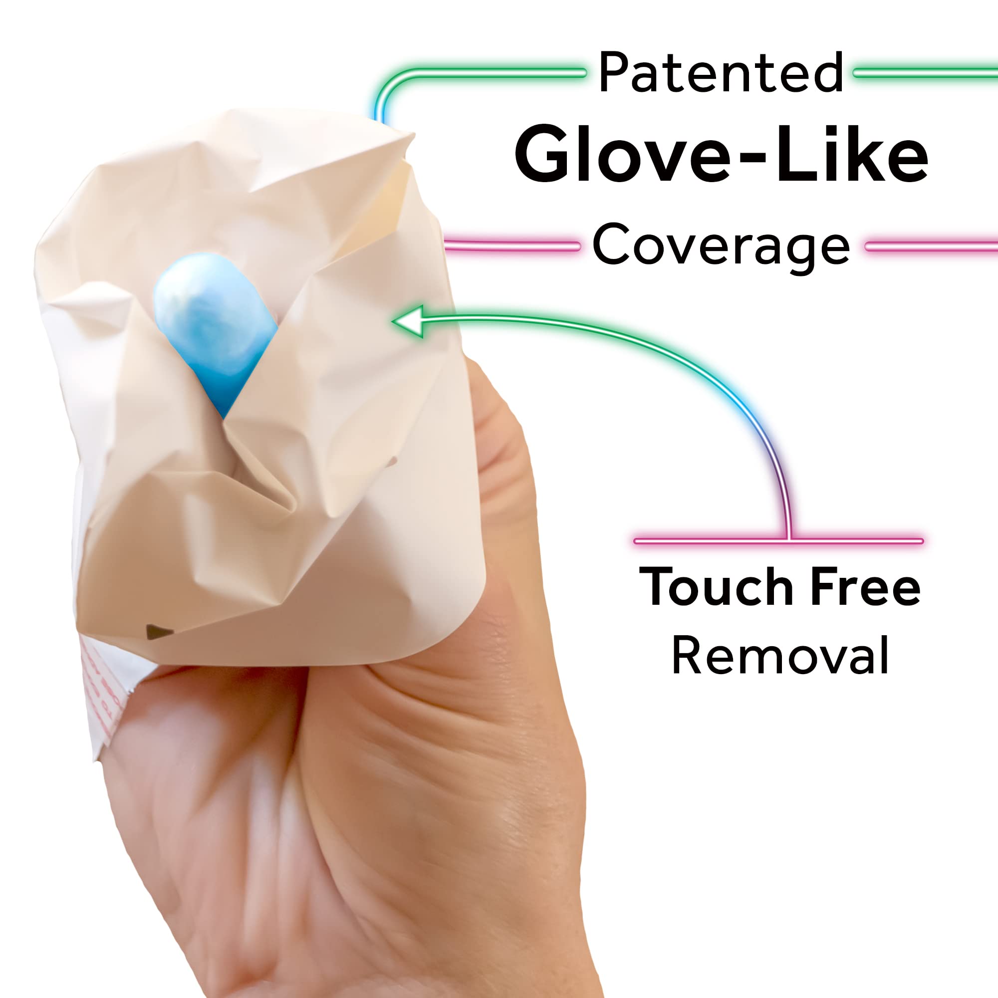 Close-up of odor-control seal on MaskIT disposal bags