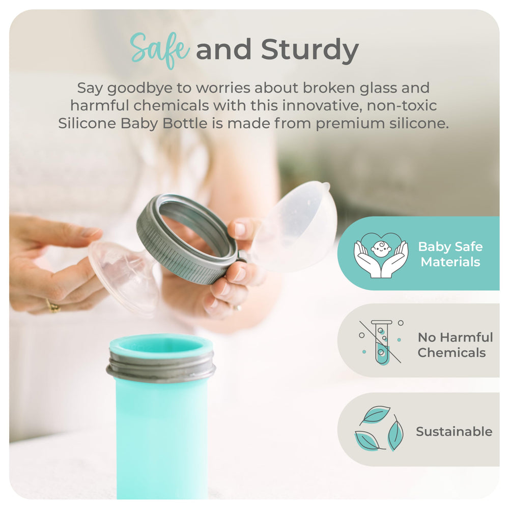 Mason Bottle silicone is BPA and BPS free.