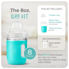 Mason Bottle slow-flow nipples help gentle feeding sessions for newborns