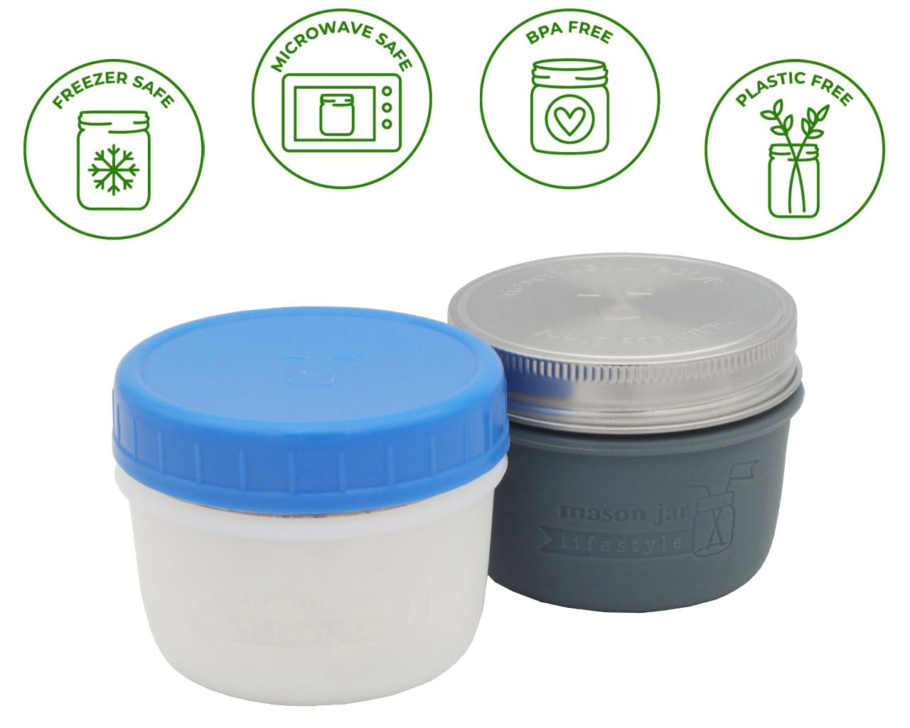 Mason Jar Lifestyle BPA-free silicone sleeve is dishwasher safe