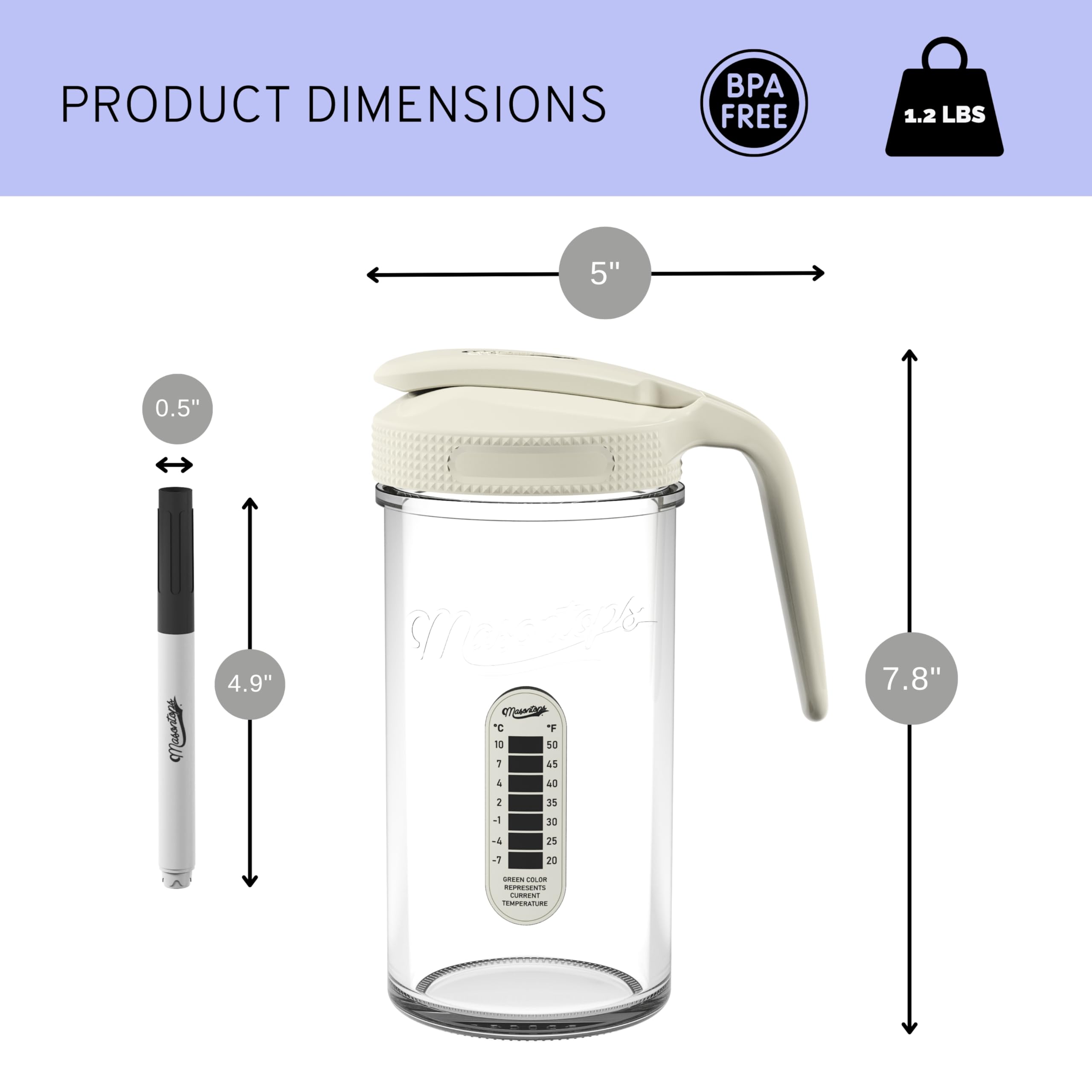 Masontops glass jar is dishwasher-safe and odor-resistant for longevity.