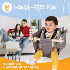 Mass Lumber canvas is machine washable, keeping the swing clean after adventures.