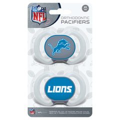 Masterpieces Baby Fanatic Detroit Lions pacifier back view with shield detail.