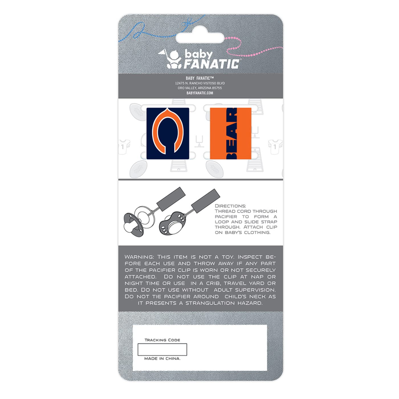 Masterpieces BabyFanatic two-pack Bears pacifier clips, ideal gift for sports-loving parents.