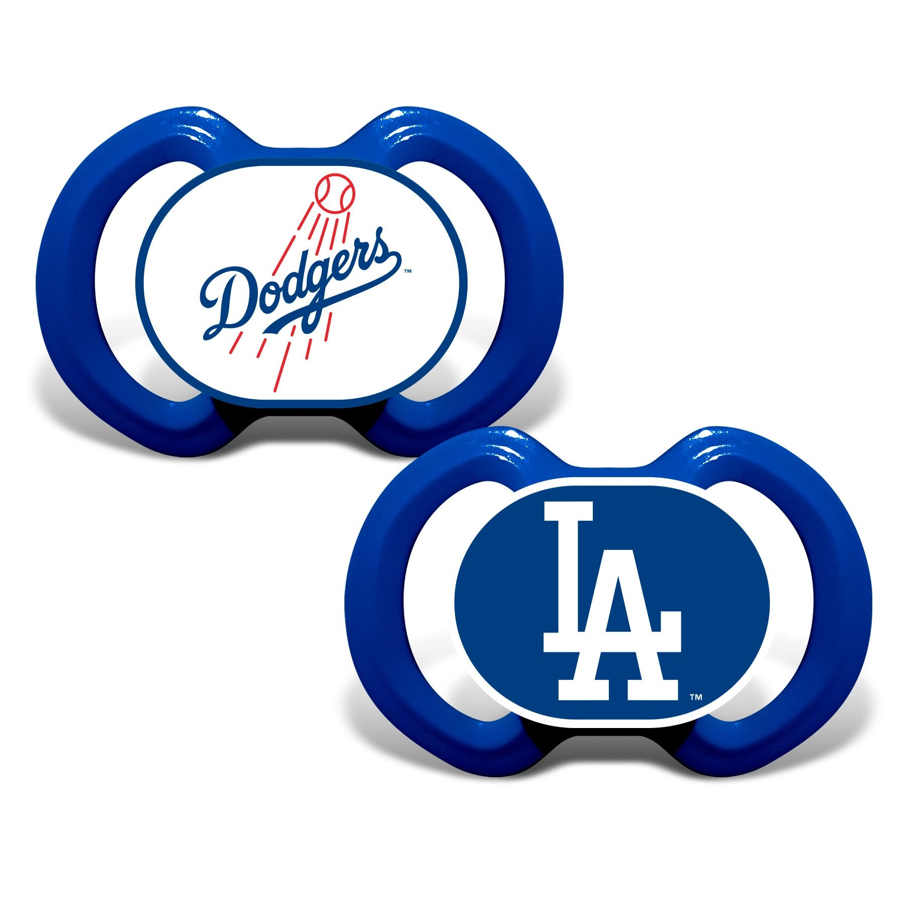 MasterPieces LAD2000 Dodgers pacifier button with team logo for soothing baby comfort.