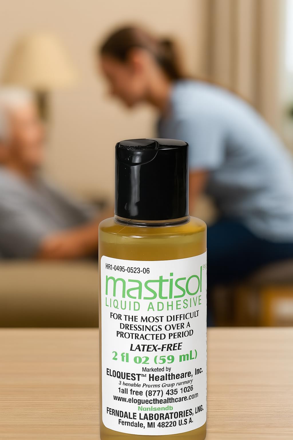 Mastisol compatible with CHG dressings and securement devices.