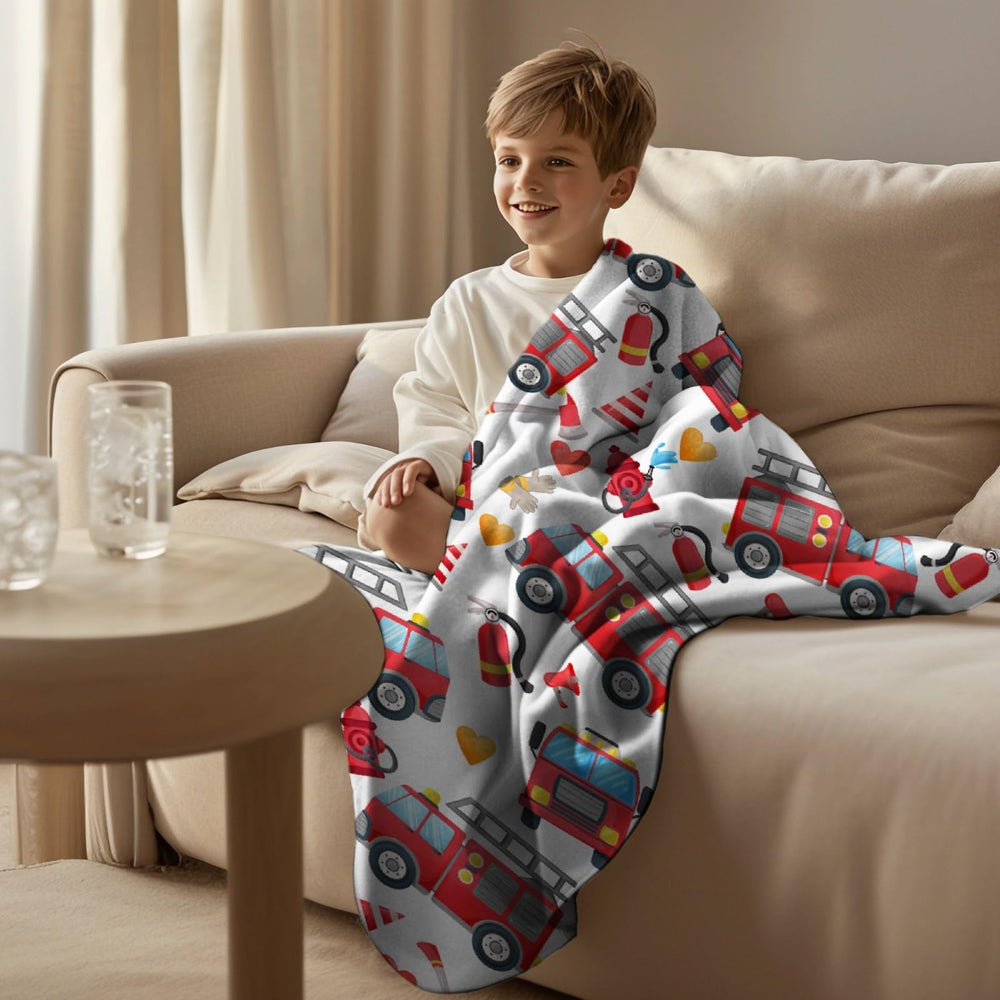 MATCHASTAR blanket draped over a couch for a comfy living room accent.
